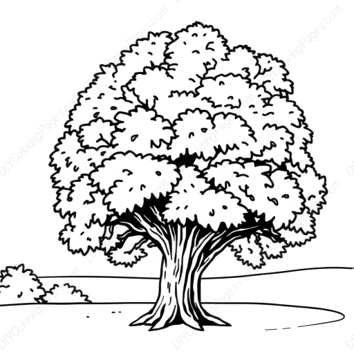oak tree coloring pages - DIY Coloring Pages